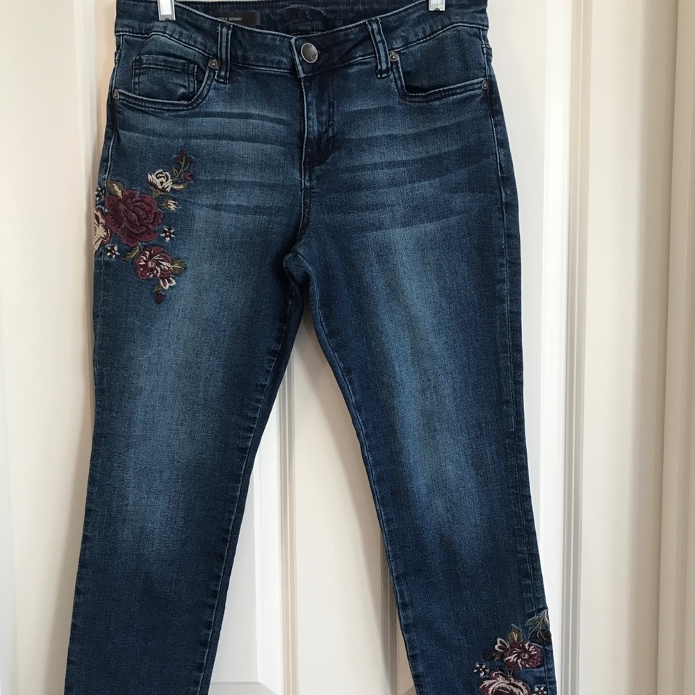KFTK embroidered skinnies